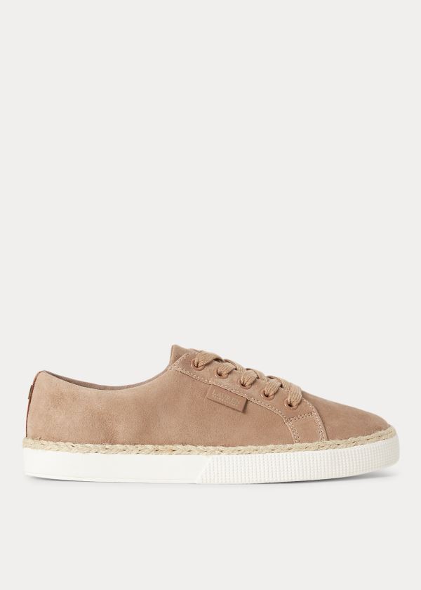 Ralph Lauren Jaycee Suede Sneakers Dame Danmark (OXTGW0518)